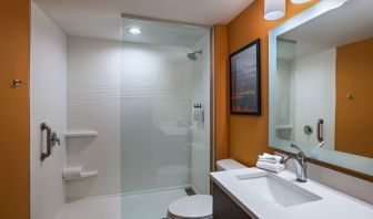 Guest bathroom at TownePlace Suites Edgewood Aberdeen.