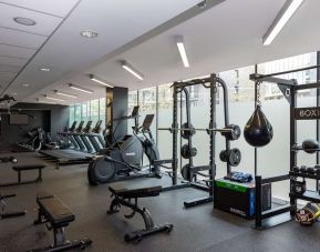 Fitness center available at Hilton London Wembley.