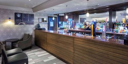 Hotel bar at the DoubleTree by Hilton Bristol North.