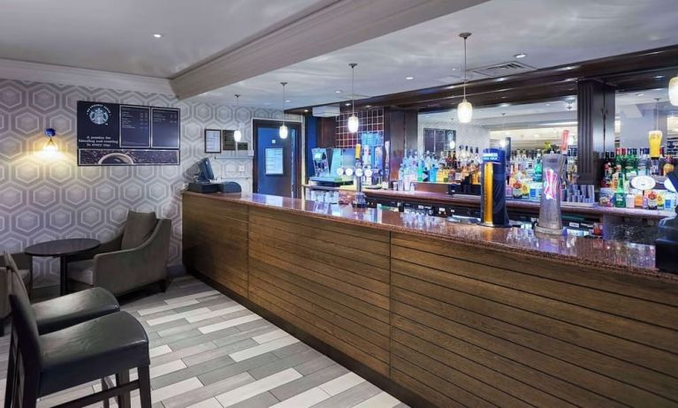 Hotel bar at the DoubleTree by Hilton Bristol North.