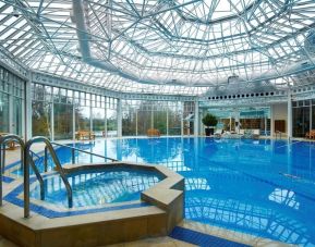 Stylish and relaxing indoor swimming pool at the Hilton Birmingham Metropole.