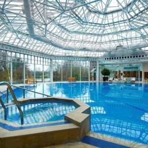 Stylish and relaxing indoor swimming pool at the Hilton Birmingham Metropole.