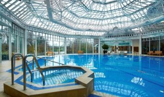 Stylish and relaxing indoor swimming pool at the Hilton Birmingham Metropole.