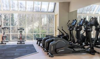 Fully equipped fitness center at the Hilton Birmingham Metropole.