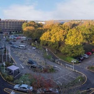 Parking area at the Hilton Birmingham Metropole. 