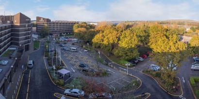 Parking area at the Hilton Birmingham Metropole. 