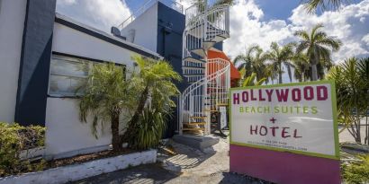 Hotel exterior at Hollywood Beach Suites, A South Beach Group Hotel.