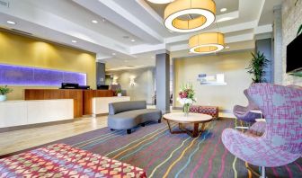 Lobby and coworking lounge at Fairfield By Marriott Guelph.