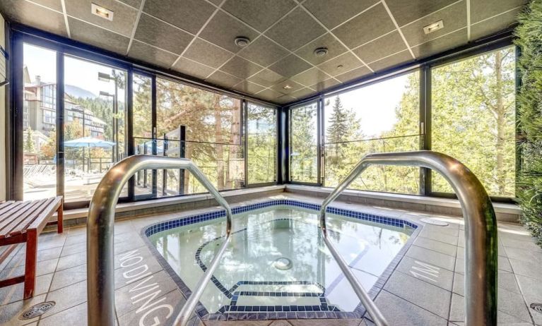 Indoor heated pool at Hilton Whistler Resort & Spa.