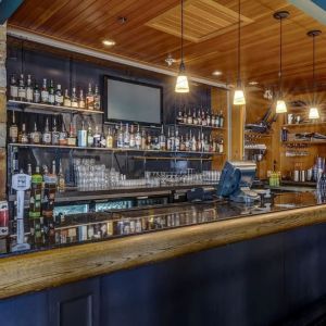 Hotel bar at Hilton Whistler Resort & Spa.