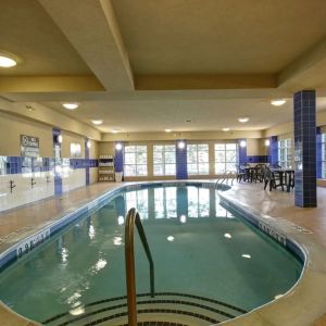 Indoor heated pool at Homewood Suites By Hilton Burlington.