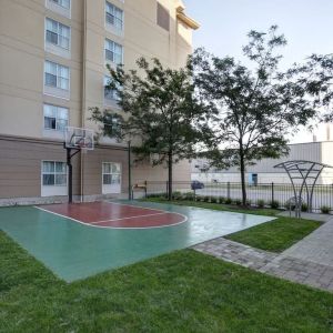 Outdoor play area at Homewood Suites By Hilton Burlington.