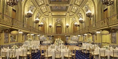 Banquet hall at Congress Plaza Hotel.