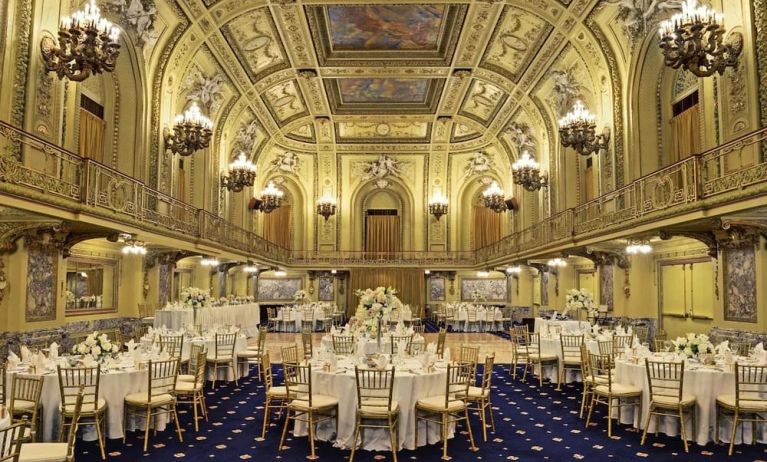 Banquet hall at Congress Plaza Hotel.