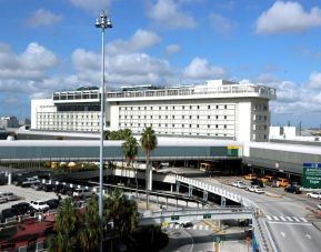 Hotel exterior at Miami International Airport Hotel.