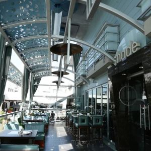 Terrace perfect for coworking at Shade Hotel Manhattan Beach.