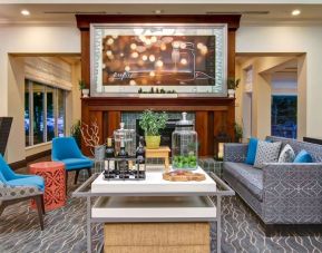 Hotel lobby and lounge area at Hilton Garden Inn Toronto/Burlington.