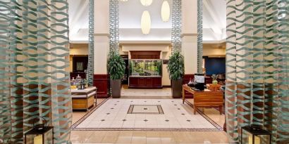 Hotel lobby at Hilton Garden Inn Toronto/Burlington.