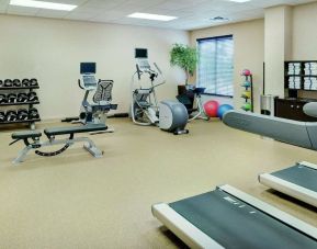 Fully equipped fitness center at Hilton Garden Inn Toronto/Burlington.