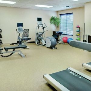 Fully equipped fitness center at Hilton Garden Inn Toronto/Burlington.