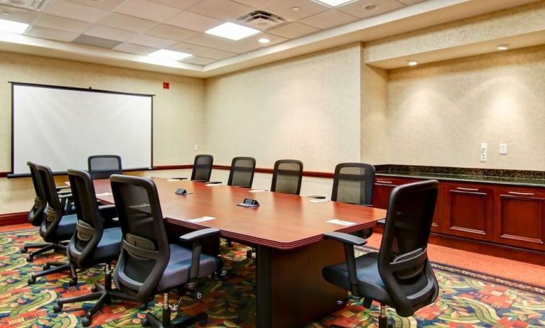 Professional meeting room with ergonomic chairs at Hilton Garden Inn Toronto/Burlington.