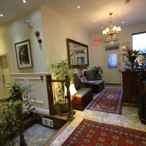 Hotel interior with lounge area at Parc Suites Hotel.