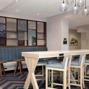 Lobby workspace at Hampton Inn By Hilton Port Hope.