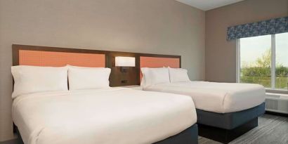 Bright day use twin room at Hampton Inn By Hilton Port Hope.