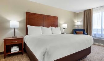 Day use room with king bed, private bathroom and sofa at Comfort Inn & Suites Napanee.