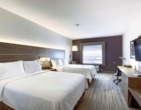 Bright and spacious day use twin room with TV and work desk at Holiday Inn Express & Suites Airport-Calgary.