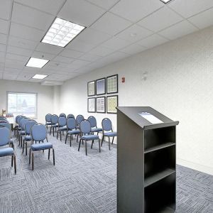 Professional meeting room at Holiday Inn Express & Suites Airport-Calgary.