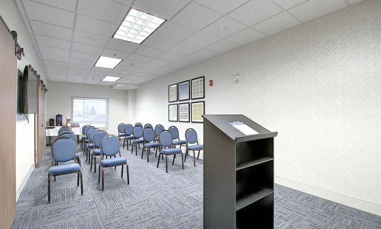 Professional meeting room at Holiday Inn Express & Suites Airport-Calgary.