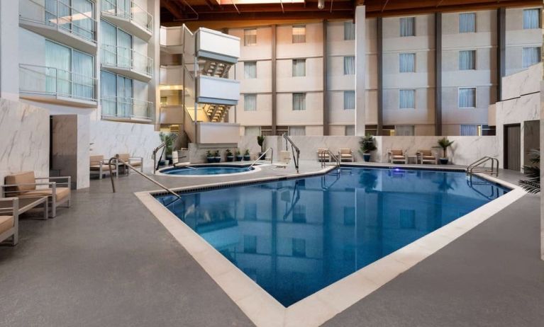 Hotel pool at Wyndham DFW Airport.