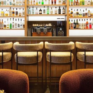 Hotel bar seating at Pullman Lyon.