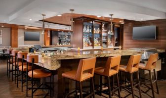 Hotel bar at Boston Marriott Burlington.