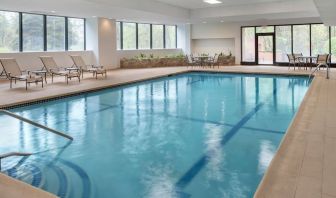 Indoor pool at Boston Marriott Burlington.