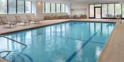 Indoor pool at Boston Marriott Burlington.