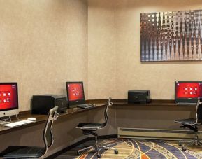 Business center at Boston Marriott Burlington.