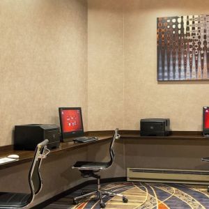 Business center at Boston Marriott Burlington.