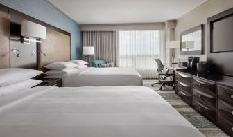 Queen beds at Boston Marriott Burlington.