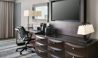 Workspace at Boston Marriott Burlington.