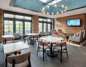 Hotel dining room at Boston Marriott Burlington.