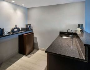 Kitchen area at Boston Marriott Burlington.