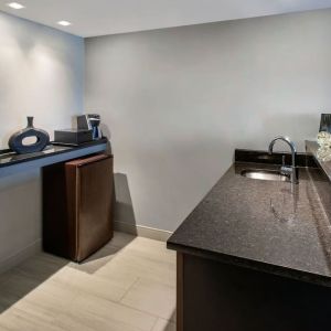 Kitchen area at Boston Marriott Burlington.