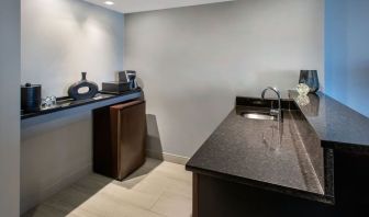 Kitchen area at Boston Marriott Burlington.