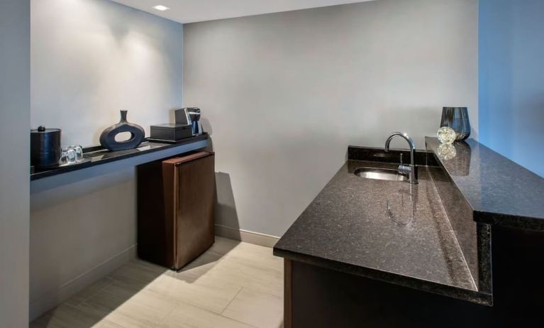 Kitchen area at Boston Marriott Burlington.