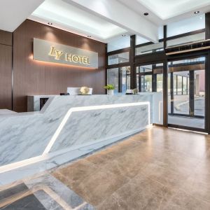 Reception area at Ly New York Hotel.