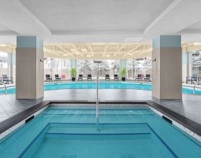 Relaxing indoor pool at Hilton Garden Inn Calgary Airport.