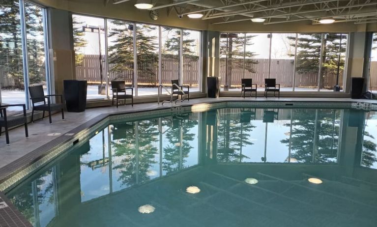 Relaxing indoor pool at Hilton Garden Inn Calgary Airport.