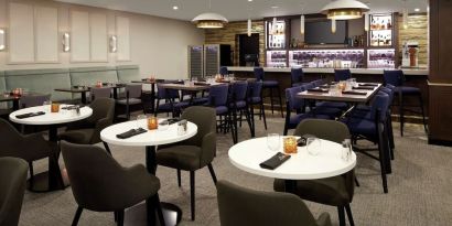 Dining area at DoubleTree By Hilton Montreal Airport.